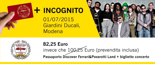 Approfitta degli sconti Discover Ferrari &amp; Pavarotti Land per i concerti di luglio!